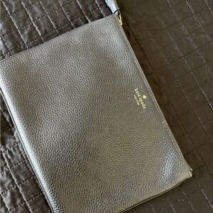 Kate Spade Gray Leather Toiletry Bag